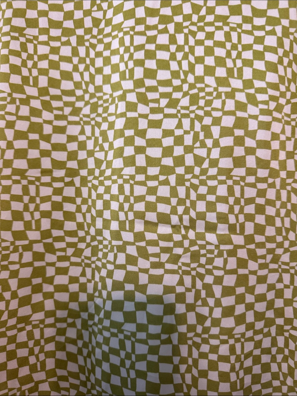 Maison D’Amelie Tie-Front Checker 70s Vibe Button-Down Shirt - Olive Green Size - Picture 7 of 14
